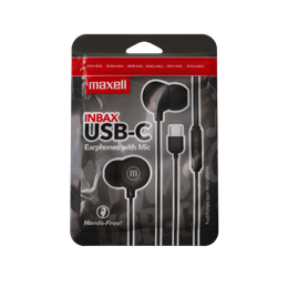 Maxell IN-BAX fejhallgató sztereo (USB-C, mikrofon, vezetékes, fekete)