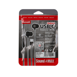 Maxell IN-BAX fejhallgató sztereo (USB-C, mikrofon, vezetékes, fekete)