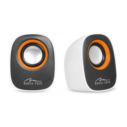 Media-Tech 2.0 IBO hangszóró (USB táp, 6W RMS, 3,5 mm jack, fehér)