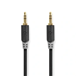 Nedis 3,5 mm dugó - dugó sztereó audió kábel (0,5 m, aranyozott, antracit)