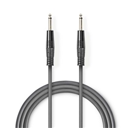 Nedis COTH23000GY30 félprofi audio kábel (2 x 6,35 mm mono jack dugó, 3 m)