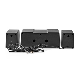 Nedis GSPR21022BK gamer hangszóró készlet (2.2 csatorna, USB tápellátás, 3,5 mm jack, 48 W, LED, hangerőszabályozó)