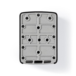 Nedis KEYCC01GY számzáras kulcsszéf (beltéri és kültéri, alumínium, fekete/szürke, 90x120x40 mm, 490 g)