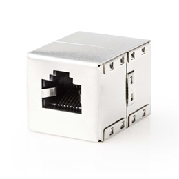 Nedis RJ45 UTP toldó (Cat5e/Cat6, 2x RJ45, árnyékolt, fém, lapos 0,3 mm)