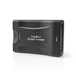 Nedis VCON3463BK videókonverter (SCART bemenet, HDMI kimenet, 720/1080p, USB tápellátás)