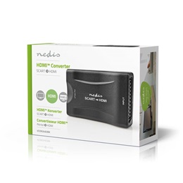 Nedis VCON3463BK videókonverter (SCART bemenet, HDMI kimenet, 720/1080p, USB tápellátás)