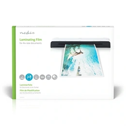 Nedis meleglamináló fólia (100 db, A4, fényes, 100 mikron)