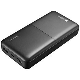 Sandberg Saver Powerbank 20000 hordozható akkumulátor (20000 mAh, Li-polymer, MicroUSB/USB-C bemenet, USB-C + 2× USB-A k