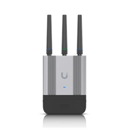 Ubiquiti ipari mobil router (LTE Cat4, 150/50 Mbps, WiFi 4 2,4 GHz, 2x GbE, PoE in/out, nano-SIM, IP66, SMA antenna, GPS