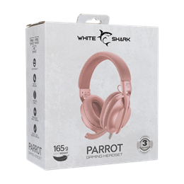White Shark Parrot-P GH-2440P gamer fejhallgató (vezetékes, mikrofon, sztereo, 3,5 mm Jack, rózsaszín)